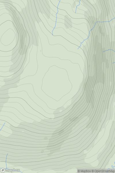 Thumbnail image for Meall Beag [Fort William to Loch Treig & Loch Leven] [NN285701] showing contour plot for surrounding peak
